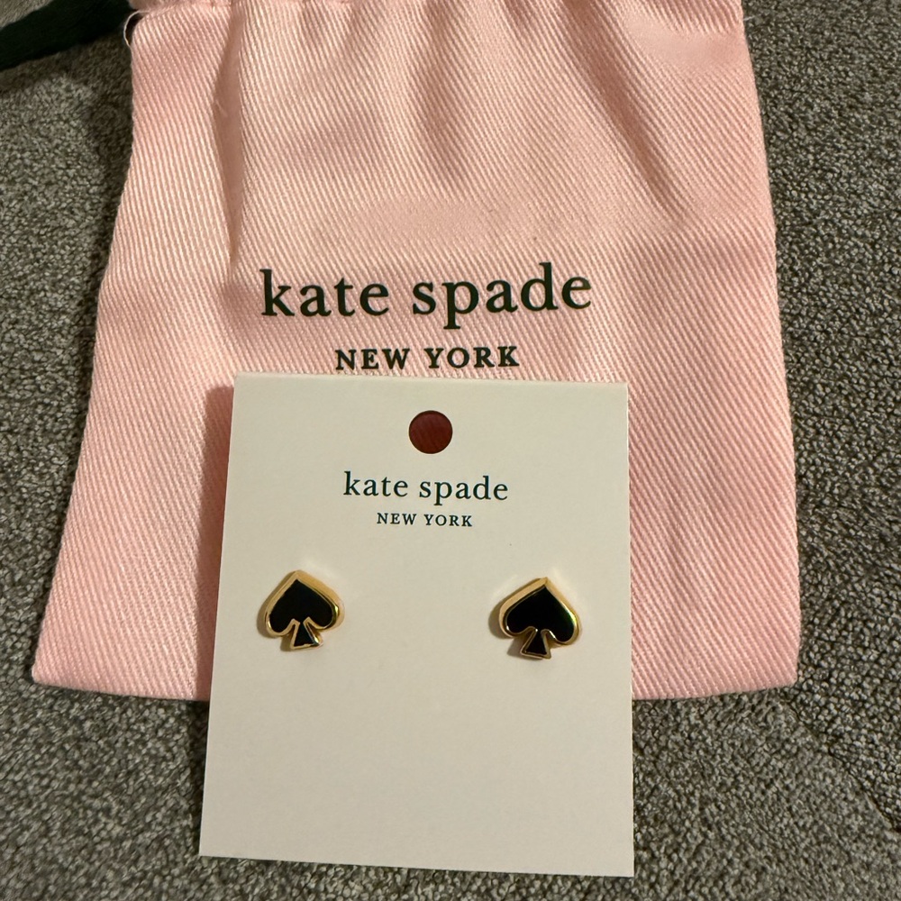 Kate Spade Black Spade stud earrings